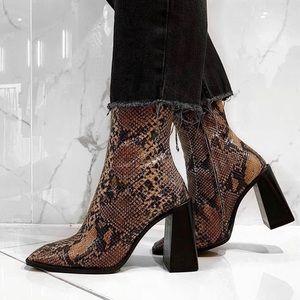 Topshop Hurricane Snakeskin Boots